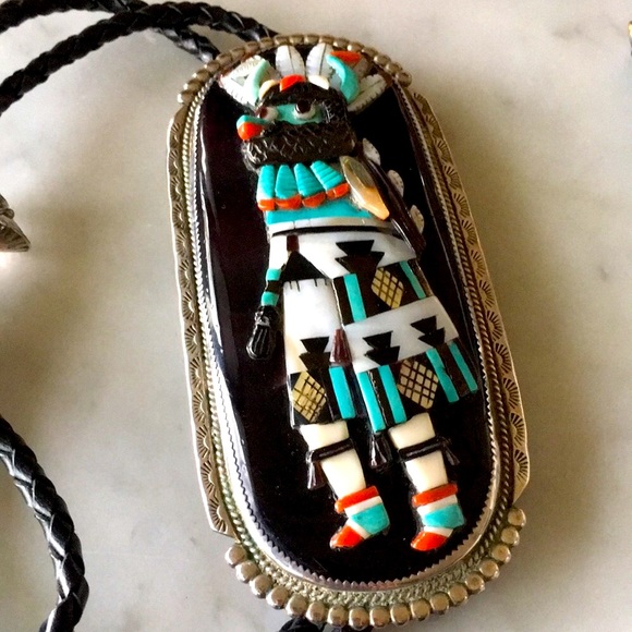 Vintage Beverly & Augustine Pinto Mudhead Bolo - Picture 2 of 16